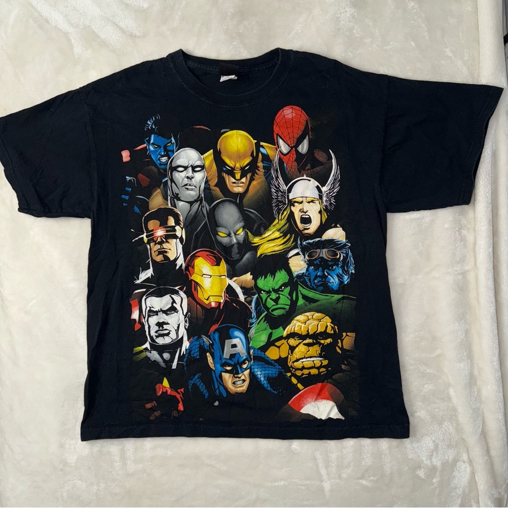 MAD Engine Marvel Men’s Black Superhero T-Shirt